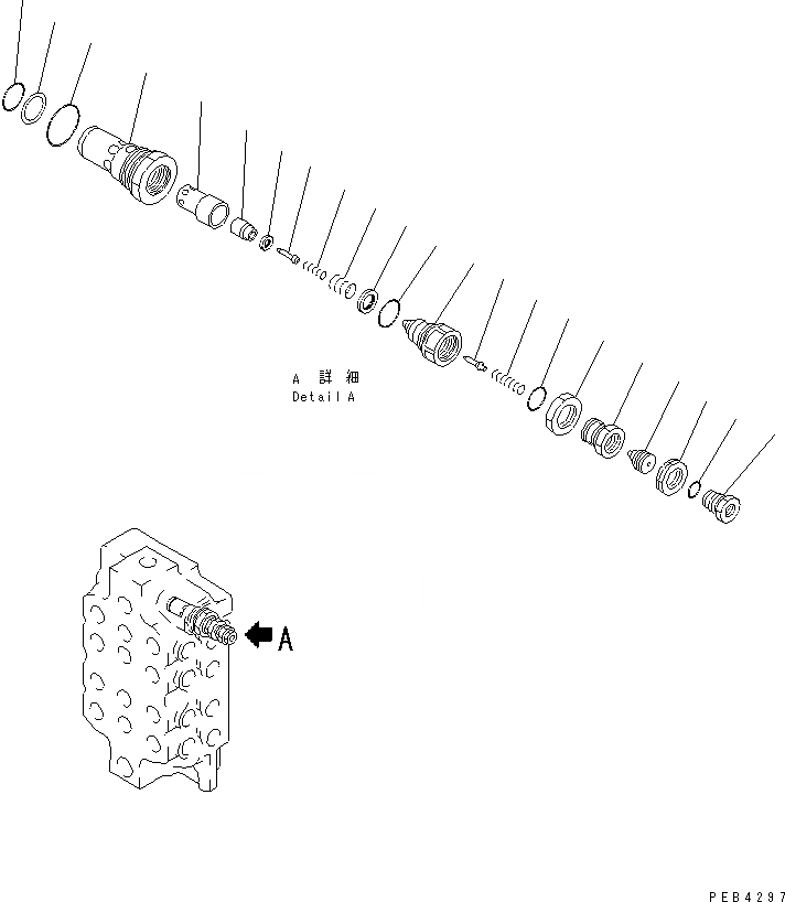 Схема запчастей Komatsu PC1250SP-8R - ОСНОВН. КЛАПАН (/) (4-Х СЕКЦИОНН.) (NO.)(№-) ОСНОВН. КОМПОНЕНТЫ И РЕМКОМПЛЕКТЫ