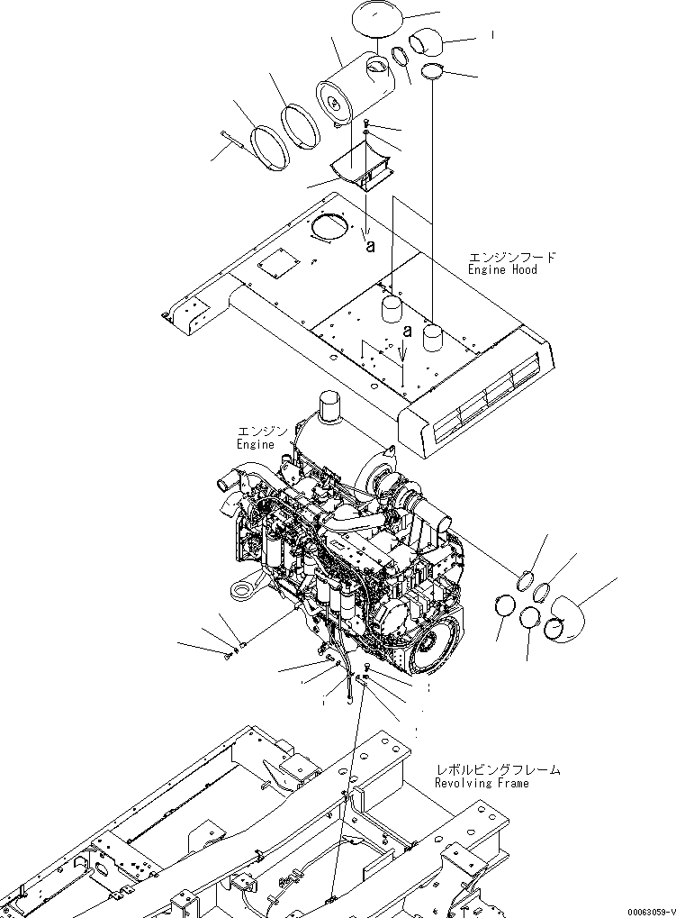 Схема запчастей Komatsu PC1250-8R - ВЫПУСКН. (INTAKE) (+C СПЕЦ-Я.)(№-) КОМПОНЕНТЫ ДВИГАТЕЛЯ