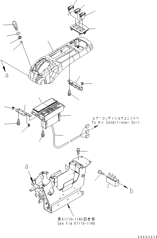 Схема запчастей Komatsu PC1250-8R - ОСНОВН. КОНСТРУКЦИЯ (КОНСОЛЬ¤ ЛЕВ.) (ВЕРХН.) (С КОНДИЦИОНЕРОМ) (+C СПЕЦ-Я.)(№-) КАБИНА ОПЕРАТОРА И СИСТЕМА УПРАВЛЕНИЯ