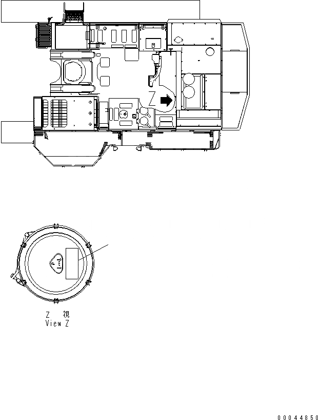 Схема запчастей Komatsu PC1250-8R - ПЛАСТИНА (ВОЗДУХООЧИСТИТЕЛЬ¤ ДВОЙНОЙ ЭЛЕМЕНТ) (ПОРТУГАЛ.)(№-) МАРКИРОВКА