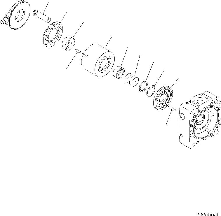 Схема запчастей Komatsu PC1250-8R - ОСНОВН. НАСОС (/) (N. НАСОС)(№-) ОСНОВН. КОМПОНЕНТЫ И РЕМКОМПЛЕКТЫ