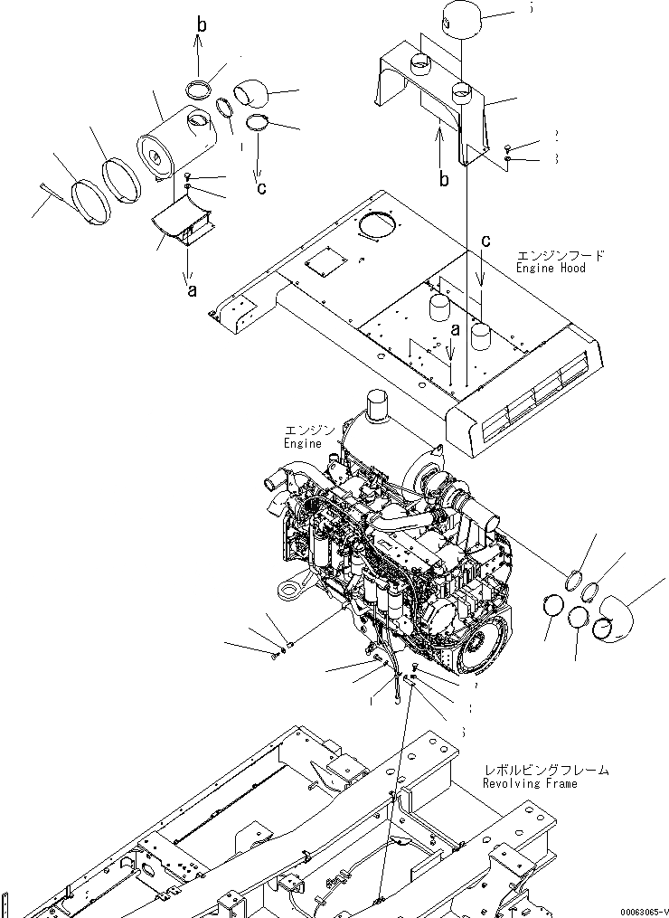 Схема запчастей Komatsu PC1250SP-8R - ВЫПУСКН. (INTAKE) (+C СПЕЦ-Я.) (ДЛЯ ЗАПЫЛЕНН. РАЙОНОВ)(№-) КОМПОНЕНТЫ ДВИГАТЕЛЯ