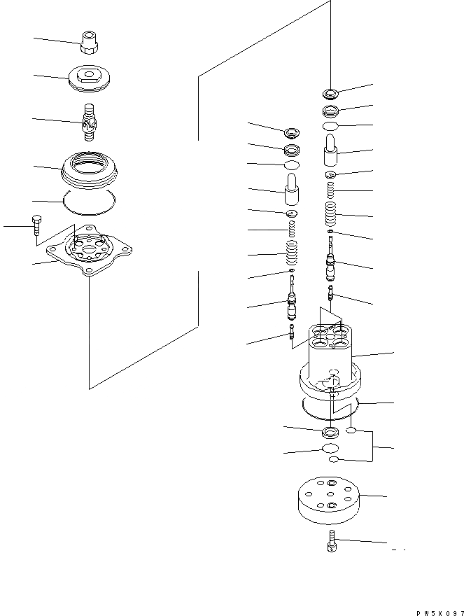 Схема запчастей Komatsu PC1250SP-8R - КЛАПАН PPC(ДЛЯ РАБОЧ. ОБОРУД-Я)(№-) ОСНОВН. КОМПОНЕНТЫ И РЕМКОМПЛЕКТЫ
