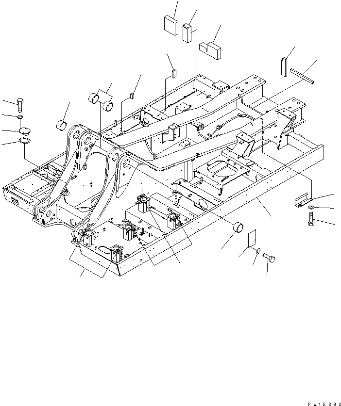 Схема запчастей Komatsu PC1250LC-7 - ОСНОВНАЯ РАМА ОСНОВНАЯ РАМА И ЕЕ ЧАСТИ