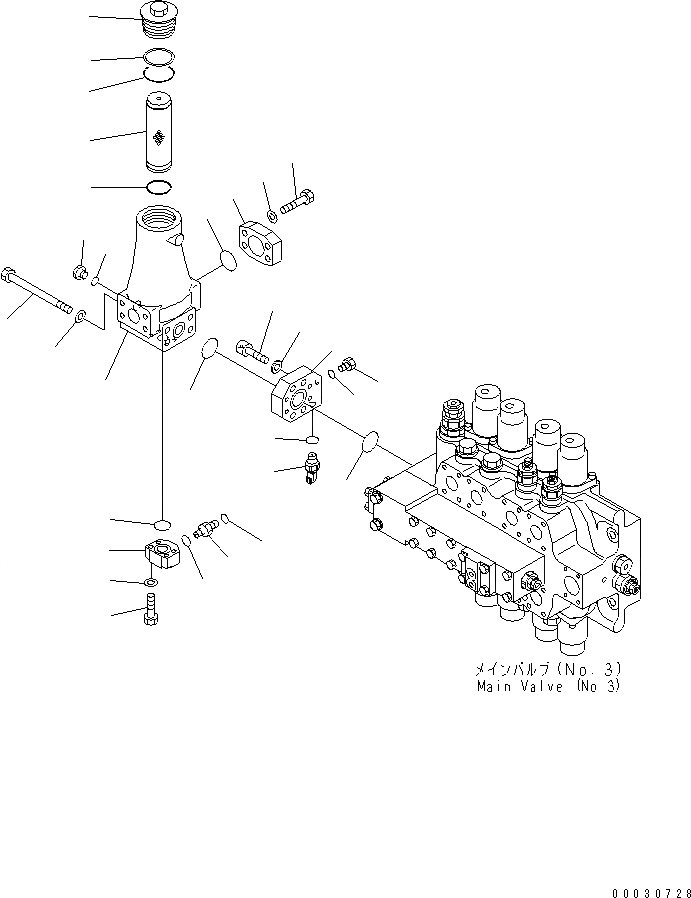 Схема запчастей Komatsu PC1250SP-7 - NO. КЛАПАН (КЛАПАН И ФИЛЬТР) ГИДРАВЛИКА