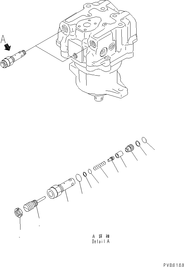 Схема запчастей Komatsu PC1250SE-7 - МОТОР ПОВОРОТА (/) ОСНОВН. КОМПОНЕНТЫ И РЕМКОМПЛЕКТЫ