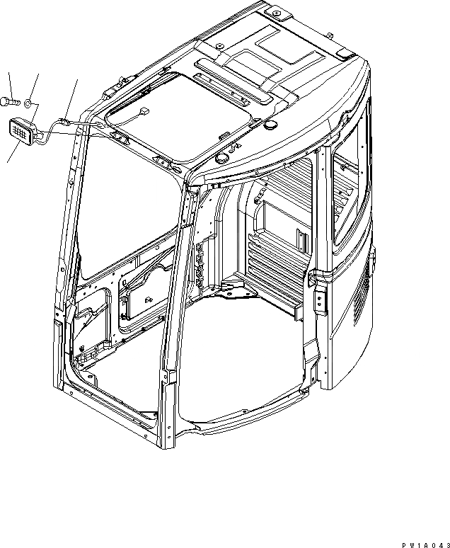 Схема запчастей Komatsu PC128US-2 - ДОПОЛН. РАБОЧ. ОСВЕЩЕНИЕ(№77-) ЭЛЕКТРИКА