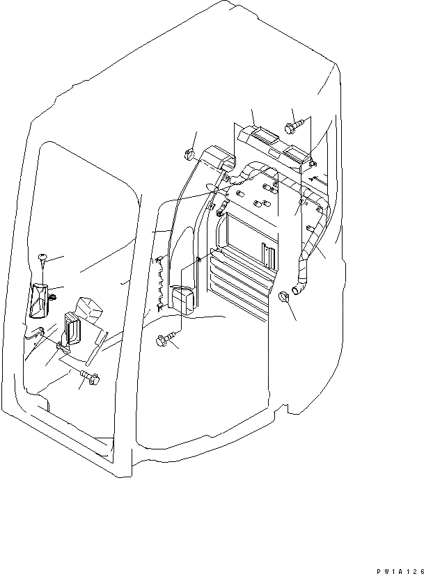 Схема запчастей Komatsu PC128US-2 - КАБИНА (ВОЗДУХОВОДЫ)(№77-) КАБИНА ОПЕРАТОРА И СИСТЕМА УПРАВЛЕНИЯ