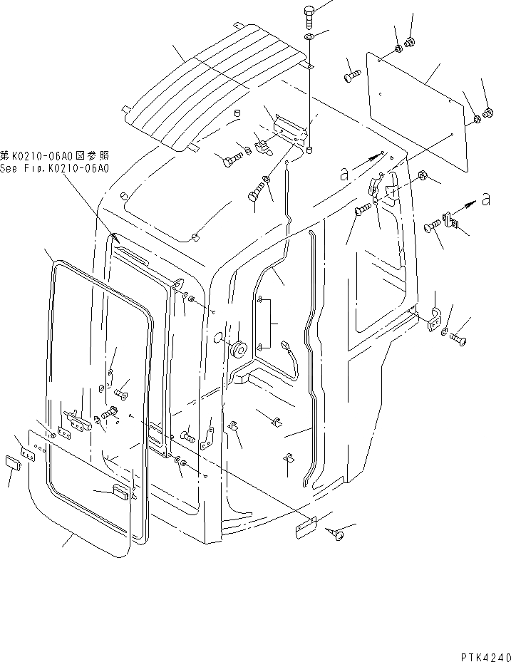 Схема запчастей Komatsu PC128US-1 - КАБИНА (КОРПУС) (/7) КАБИНА ОПЕРАТОРА И СИСТЕМА УПРАВЛЕНИЯ