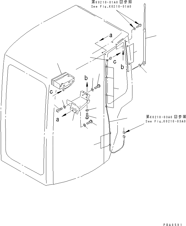 Схема запчастей Komatsu PC128US-1 - РАДИО КАБИНА ОПЕРАТОРА И СИСТЕМА УПРАВЛЕНИЯ