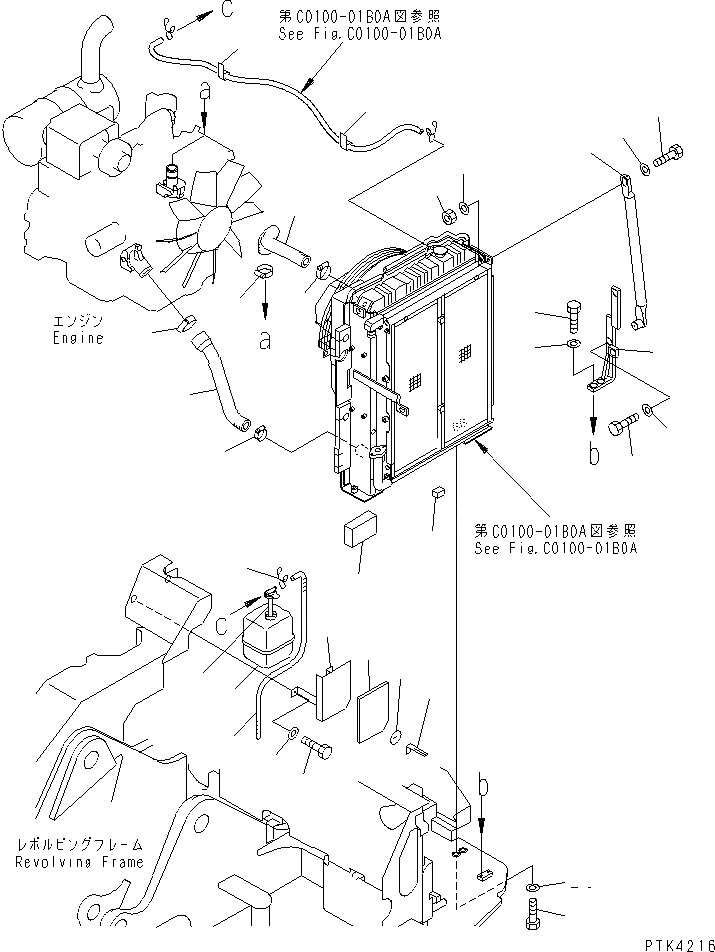 Схема запчастей Komatsu PC128US-1 - ОХЛАЖД-Е (ТРУБЫ И КРЕПЛЕНИЕ) СИСТЕМА ОХЛАЖДЕНИЯ