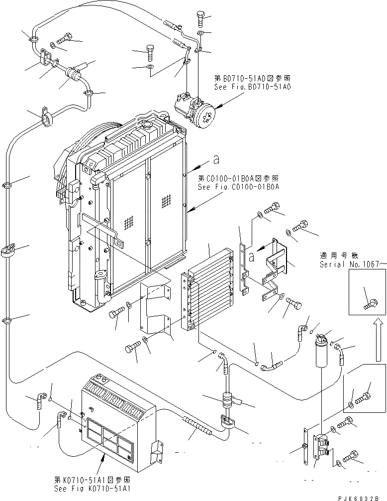 Схема запчастей Komatsu PC128US-1 - КОНДЕНСАТОР (COMPONENT ЧАСТИ И ТРУБЫ) СИСТЕМА ОХЛАЖДЕНИЯ