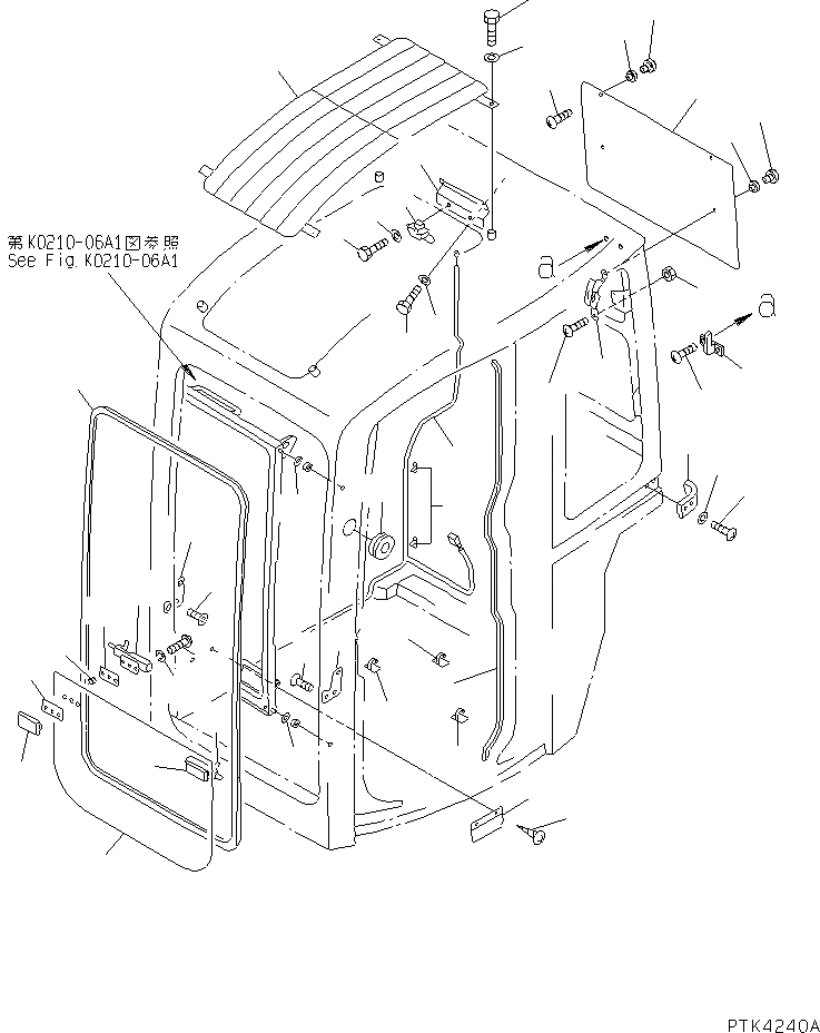 Схема запчастей Komatsu PC128US-1 - КАБИНА (КОРПУС) (/7) (С АНТИВАНДАЛЬН.)(№7-) КАБИНА ОПЕРАТОРА И СИСТЕМА УПРАВЛЕНИЯ