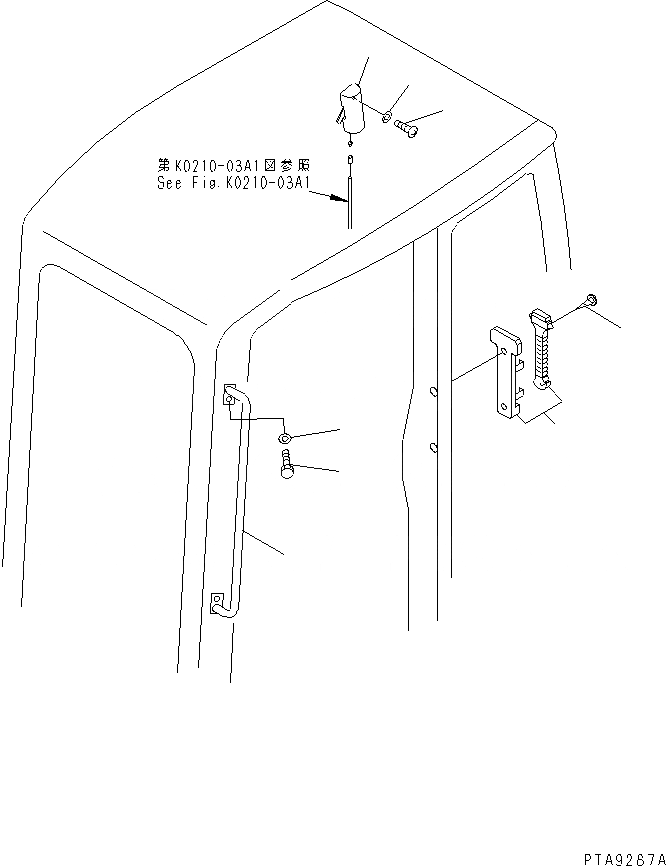 Схема запчастей Komatsu PC128US-1 - КАБИНА (ОСВЕЩЕНИЕ) (7/7) (С АНТИВАНДАЛЬН.)(№7-) КАБИНА ОПЕРАТОРА И СИСТЕМА УПРАВЛЕНИЯ