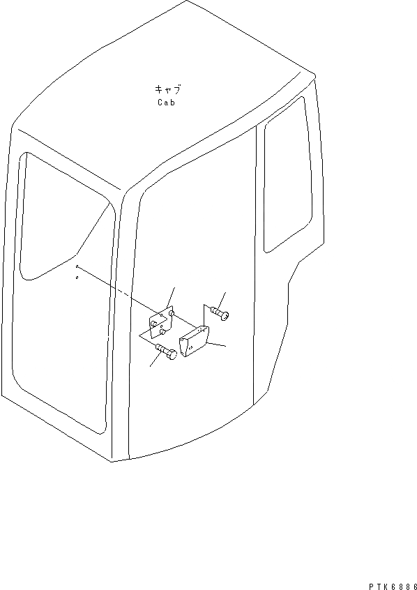 Схема запчастей Komatsu PC128US-1 - ПЕПЕЛЬНИЦА(№7-) КАБИНА ОПЕРАТОРА И СИСТЕМА УПРАВЛЕНИЯ