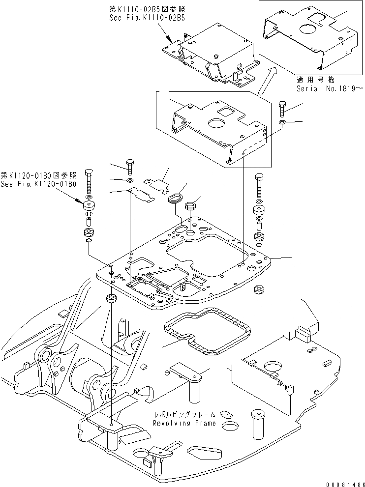 Схема запчастей Komatsu PC128US-1 - ОСНОВН. КОНСТРУКЦИЯ (ОСНОВН. КОНСТРУКЦИЯ) (С АНТИОБЛЕДЕНИТЕЛЬ)(№7-) КАБИНА ОПЕРАТОРА И СИСТЕМА УПРАВЛЕНИЯ