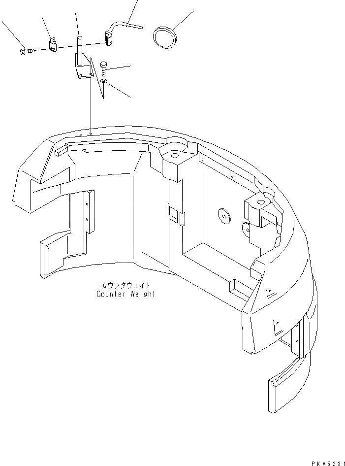 Схема запчастей Komatsu PC128US-1 - ЗАДН. НИЖН. VIEW MIRROR ЧАСТИ КОРПУСА