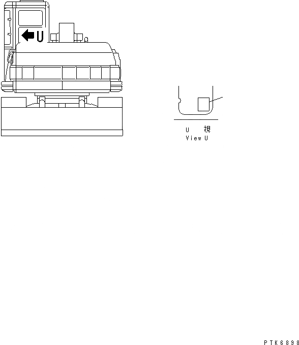 Схема запчастей Komatsu PC128US-1 - ПЛАСТИНА (ДЛЯ США)(№7-) МАРКИРОВКА