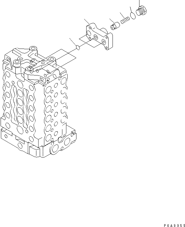 Схема запчастей Komatsu PC128US-1 - ОСНОВН. КЛАПАН (/8) (ОТВАЛLESS) ОСНОВН. КОМПОНЕНТЫ И РЕМКОМПЛЕКТЫ