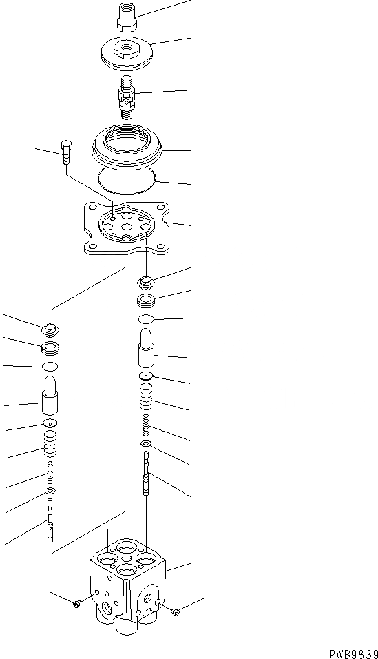 Схема запчастей Komatsu PC128US-1 - КЛАПАН PPC(ДЛЯ РАБОЧ. ОБОРУД-Я) ОСНОВН. КОМПОНЕНТЫ И РЕМКОМПЛЕКТЫ