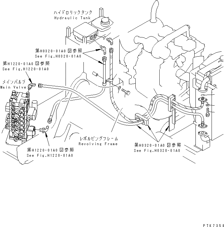 Схема запчастей Komatsu PC128UU-2 - ВОЗВРАТ. ЛИНИЯ(№-) ГИДРАВЛИКА