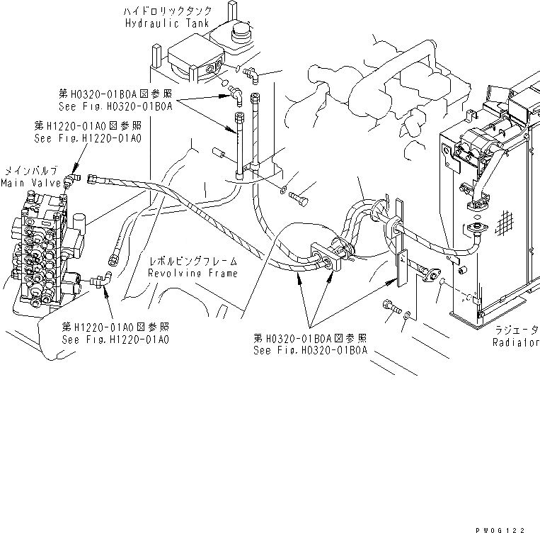 Схема запчастей Komatsu PC128UU-2 - ВОЗВРАТ. ЛИНИЯ(№-) ГИДРАВЛИКА