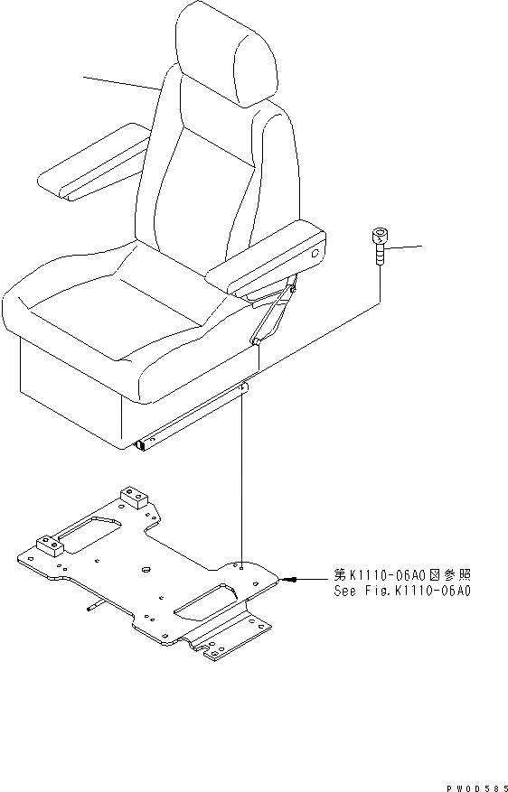 Схема запчастей Komatsu PC128UU-2 - СИДЕНЬЕ ОПЕРАТОРА(№-) КАБИНА ОПЕРАТОРА И СИСТЕМА УПРАВЛЕНИЯ