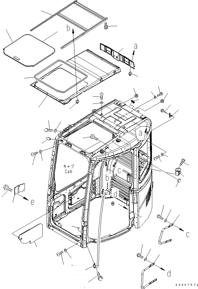 Схема запчастей Komatsu PC128UU-2 - КАБИНА (АКСЕССУАРЫ)(№-) КАБИНА ОПЕРАТОРА И СИСТЕМА УПРАВЛЕНИЯ