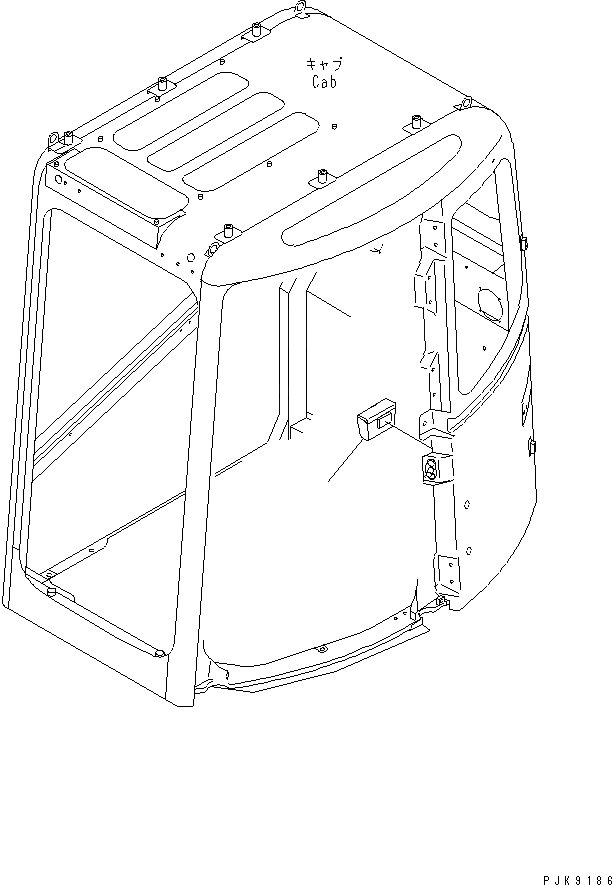 Схема запчастей Komatsu PC128UU-2 - КАБИНА (ПЕПЕЛЬНИЦА) (/)(№-) КАБИНА ОПЕРАТОРА И СИСТЕМА УПРАВЛЕНИЯ