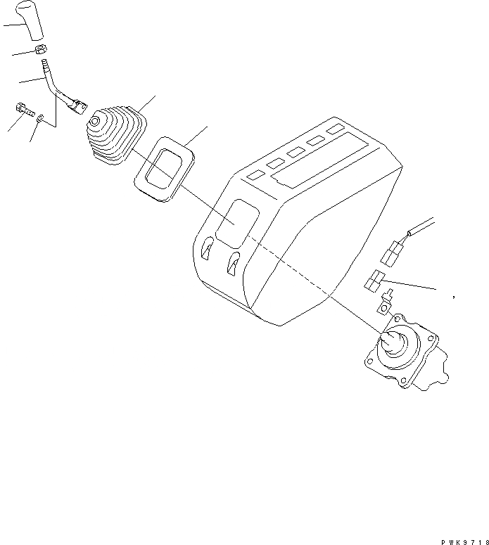 Схема запчастей Komatsu PC128UU-2 - ОСНОВН. КОНСТРУКЦИЯ (РЫЧАГ ЛЕВ.) (ДЛЯ DECEL LESS)(№-) КАБИНА ОПЕРАТОРА И СИСТЕМА УПРАВЛЕНИЯ