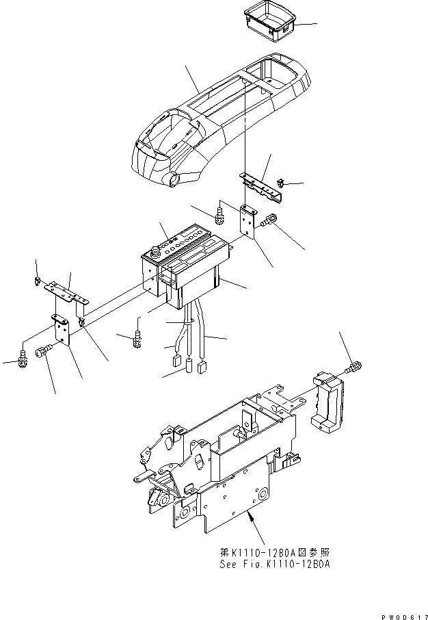 Схема запчастей Komatsu PC128UU-2 - ОСНОВН. КОНСТРУКЦИЯ (КОНСОЛЬ) (ВЕРХН.) (ЛЕВ.)(№-) КАБИНА ОПЕРАТОРА И СИСТЕМА УПРАВЛЕНИЯ