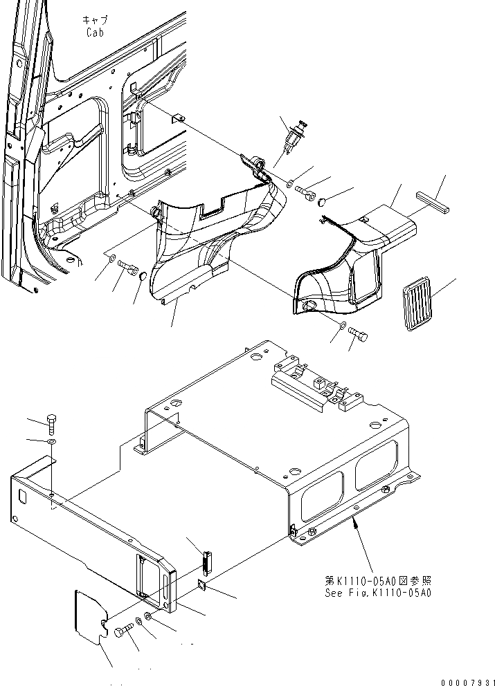 Схема запчастей Komatsu PC128UU-2 - ОТДЕЛКА COVER(№-) КАБИНА ОПЕРАТОРА И СИСТЕМА УПРАВЛЕНИЯ