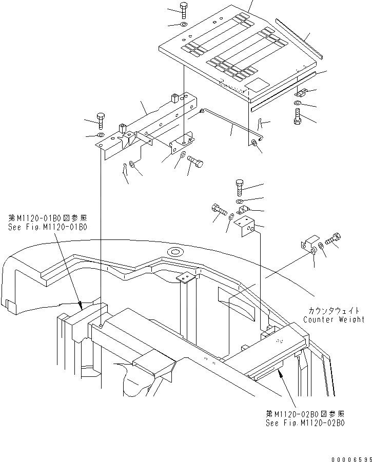 Схема запчастей Komatsu PC128UU-2 - КАПОТ (BLUE)(№-) ЧАСТИ КОРПУСА