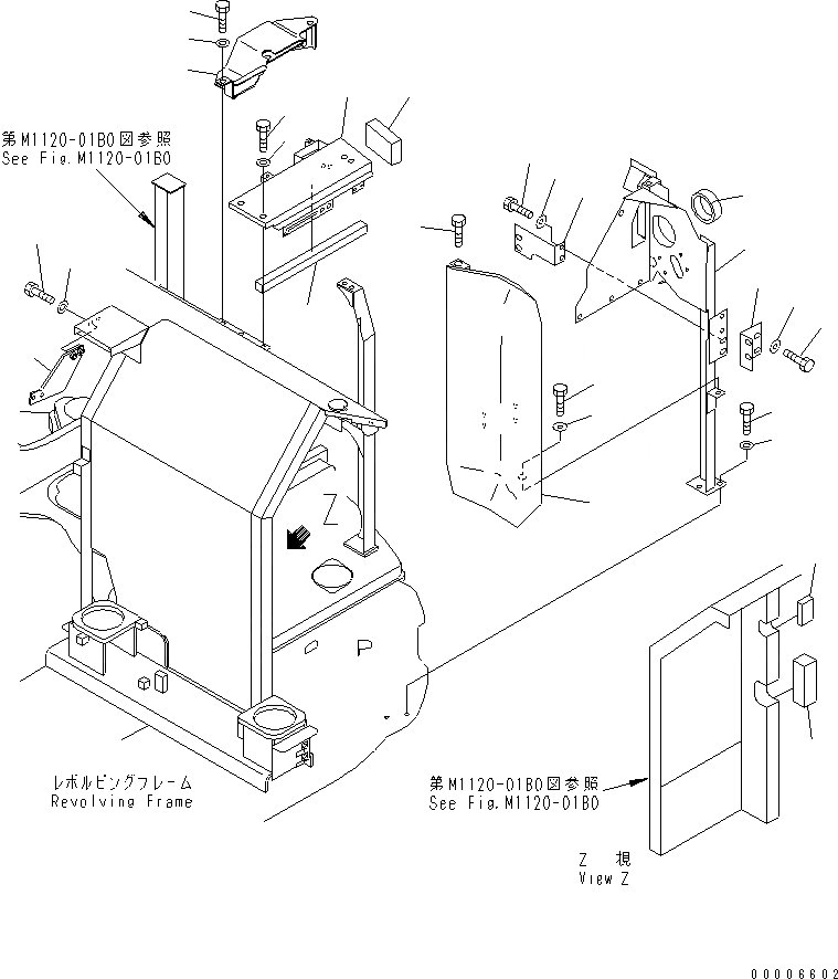 Схема запчастей Komatsu PC128UU-2 - РАМА (/) (BLUE)(№-) ЧАСТИ КОРПУСА