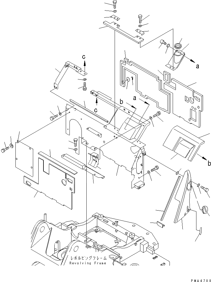 Схема запчастей Komatsu PC128UU-1 - КАПОТ (COVER)(№-) ЧАСТИ КОРПУСА