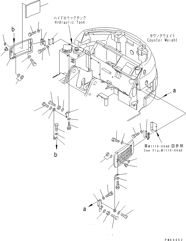 Схема запчастей Komatsu PC128UU-1 - КАПОТ (БОКОВ. КРЫШКА) (С АНТИВАНДАЛЬН.) (ДЛЯ США)(№7-) ЧАСТИ КОРПУСА