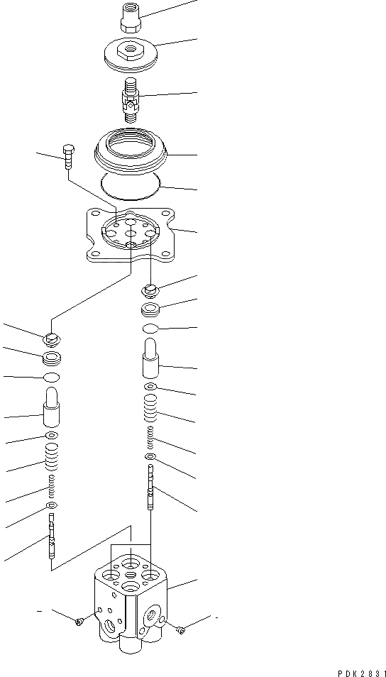 Схема запчастей Komatsu PC128UU-1 - КЛАПАН PPC(ДЛЯ РАБОЧ. ОБОРУД-Я) ОСНОВН. КОМПОНЕНТЫ И РЕМКОМПЛЕКТЫ