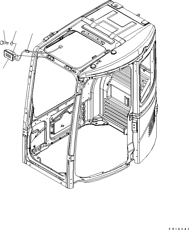 Схема запчастей Komatsu PC128US-2-A - ДОПОЛН. РАБОЧ. ОСВЕЩЕНИЕ ЭЛЕКТРИКА