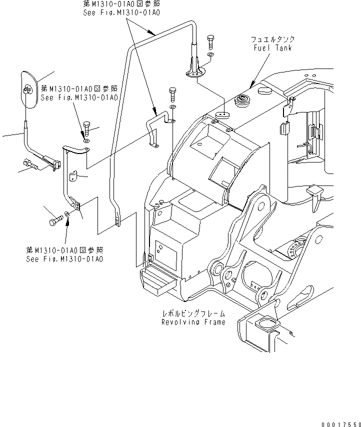 Схема запчастей Komatsu PC128US-2-A - ЗАДН. VIEW MIRROR¤ ПРАВ. ЧАСТИ КОРПУСА