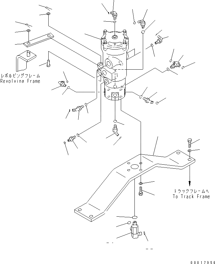 Схема запчастей Komatsu PC128US-2-A - ПОВОРОТНОЕ СОЕДИНЕНИЕ ПОВОРОТН. КРУГ И КОМПОНЕНТЫ