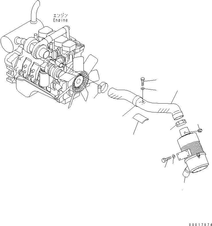 Схема запчастей Komatsu PC128US-2-AC - ВОЗДУХООЧИСТИТЕЛЬ КОМПОНЕНТЫ ДВИГАТЕЛЯ