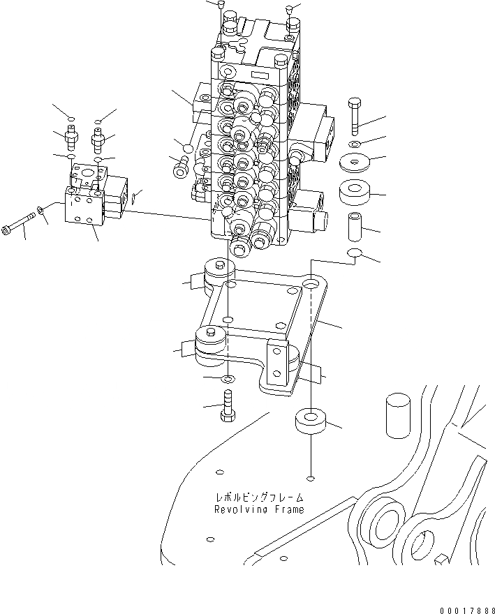 Схема запчастей Komatsu PC128US-2-AC - ОСНОВН. КЛАПАН (ДЛЯ -НАВЕСН. ОБОРУД) ГИДРАВЛИКА