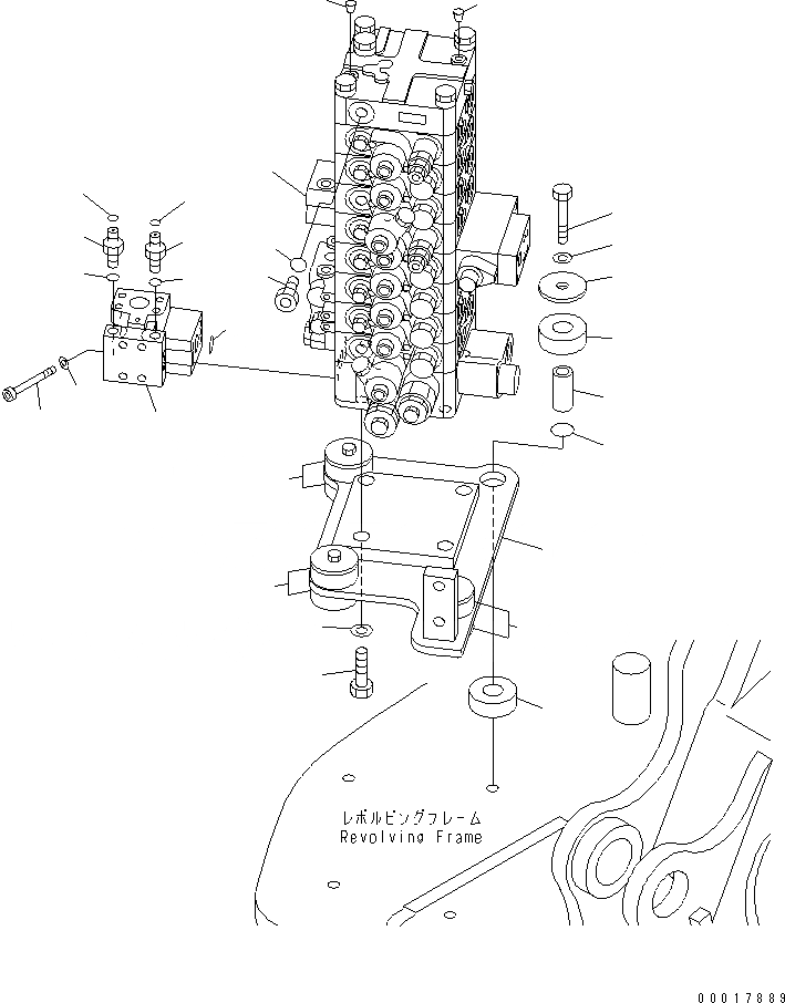 Схема запчастей Komatsu PC128US-2-AC - ОСНОВН. КЛАПАН (ДЛЯ -НАВЕСН. ОБОРУД И ОТВАЛ) ГИДРАВЛИКА