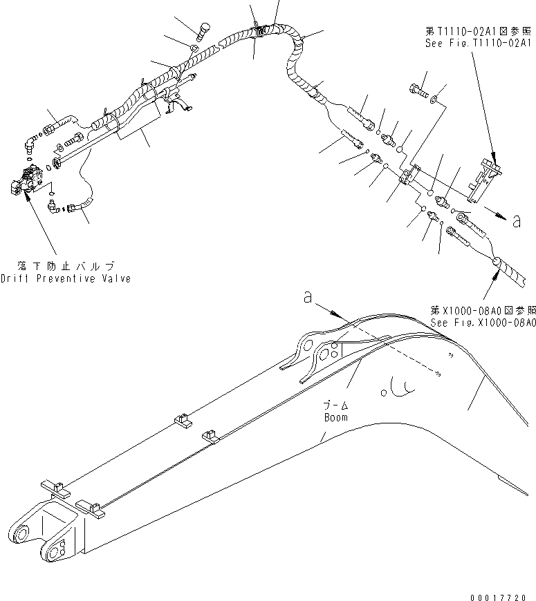 Схема запчастей Komatsu PC128US-2-AC - РУКОЯТЬ CRANE (ТРУБЫ СТРЕЛЫ) СПЕЦ. ОПЦИИ