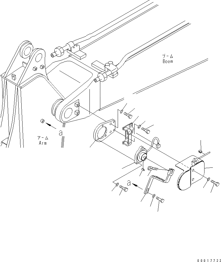 Схема запчастей Komatsu PC128US-2-AC - РУКОЯТЬ CRANE (РУКОЯТЬ ДАТЧИК) СПЕЦ. ОПЦИИ