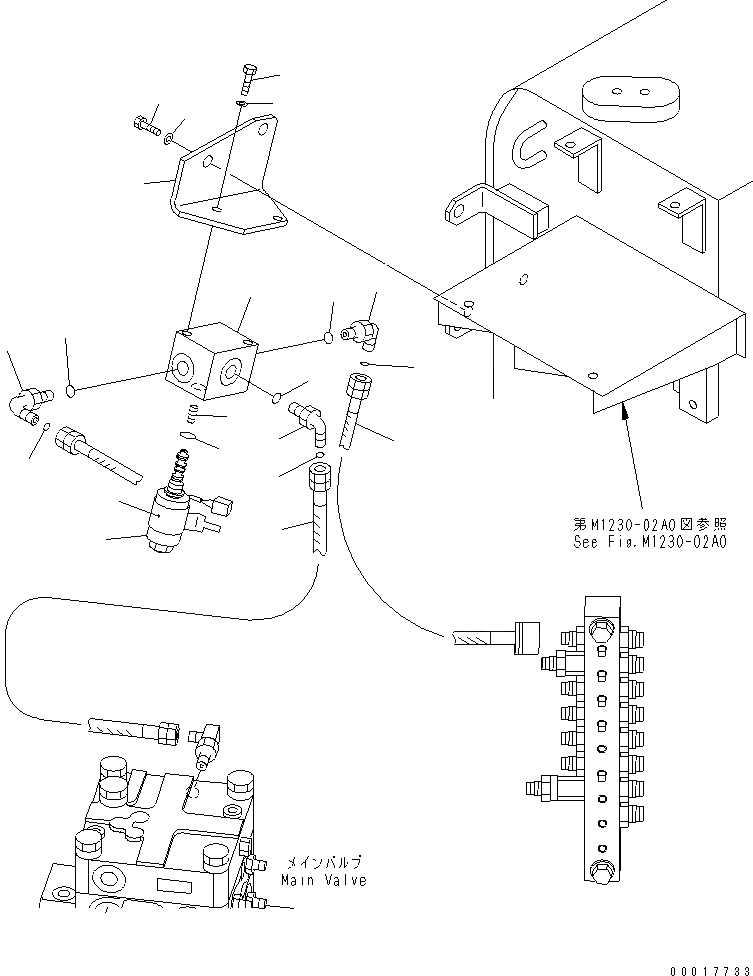 Схема запчастей Komatsu PC128US-2-AC - РУКОЯТЬ CRANE (КОВШ СОЛЕНОИДO КЛАПАН) СПЕЦ. ОПЦИИ