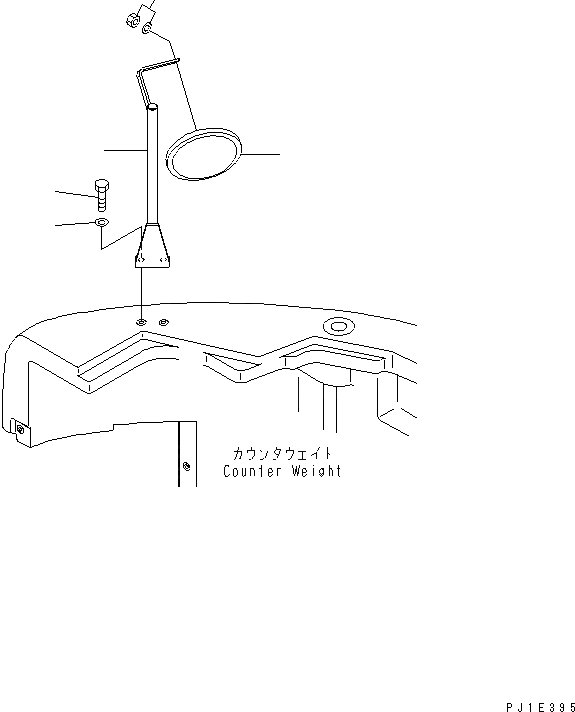 Схема запчастей Komatsu PC128US-2-AT - ЗАДН. НИЖН. VIEW MIRROR ЧАСТИ КОРПУСА