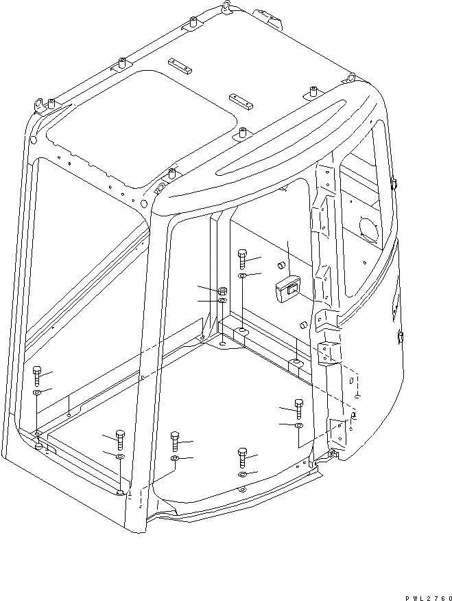 Схема запчастей Komatsu PC128US-2 - КАБИНА (КРЕПЛЕНИЕ)(№-77) КАБИНА ОПЕРАТОРА И СИСТЕМА УПРАВЛЕНИЯ