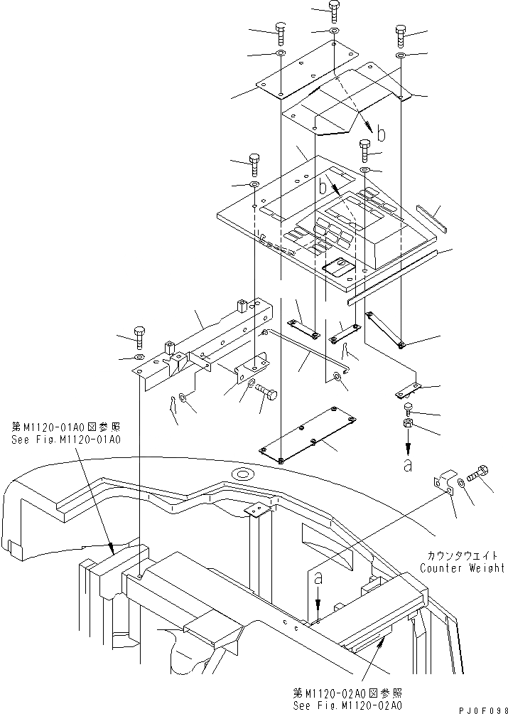 Схема запчастей Komatsu PC128US-2 - КАПОТ (SNOW GRAND СПЕЦ-Я.) (BLUE)(№7-8) ЧАСТИ КОРПУСА