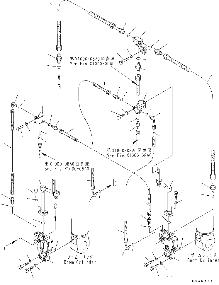 Схема запчастей Komatsu PC128US-2 - РУКОЯТЬ CRANE (BOM ЦИЛИНДР) (ГЛАВН. КЛАПАН) (YELНИЗ.)(№7-) СПЕЦ. ОПЦИИ